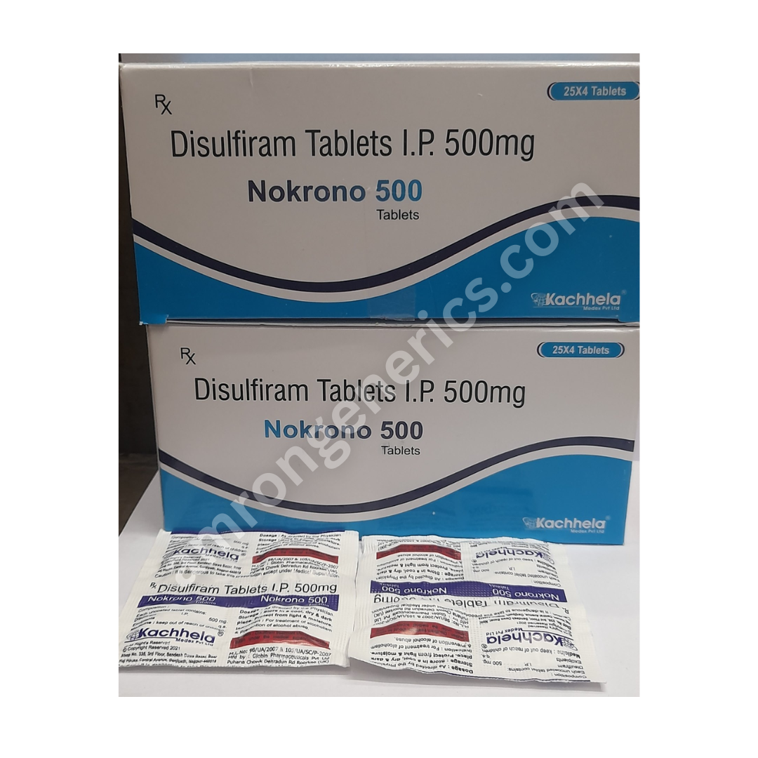 Disulfiram 500 mg Tablet (Nokrono)