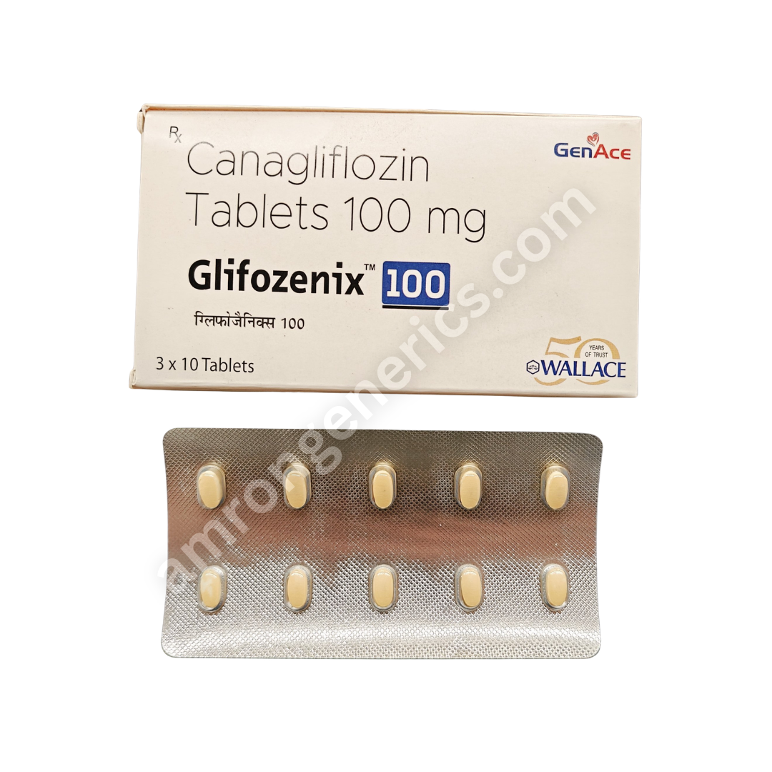 Canagliflozin 100mg Tablet (Glifozenix)